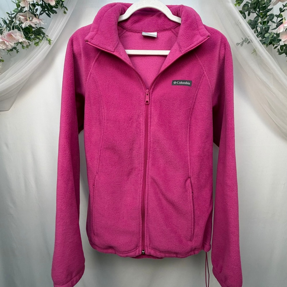 Columbia Benton Springs Full Zip Fleece Jacket Magenta Pink WL6439 Womens Large